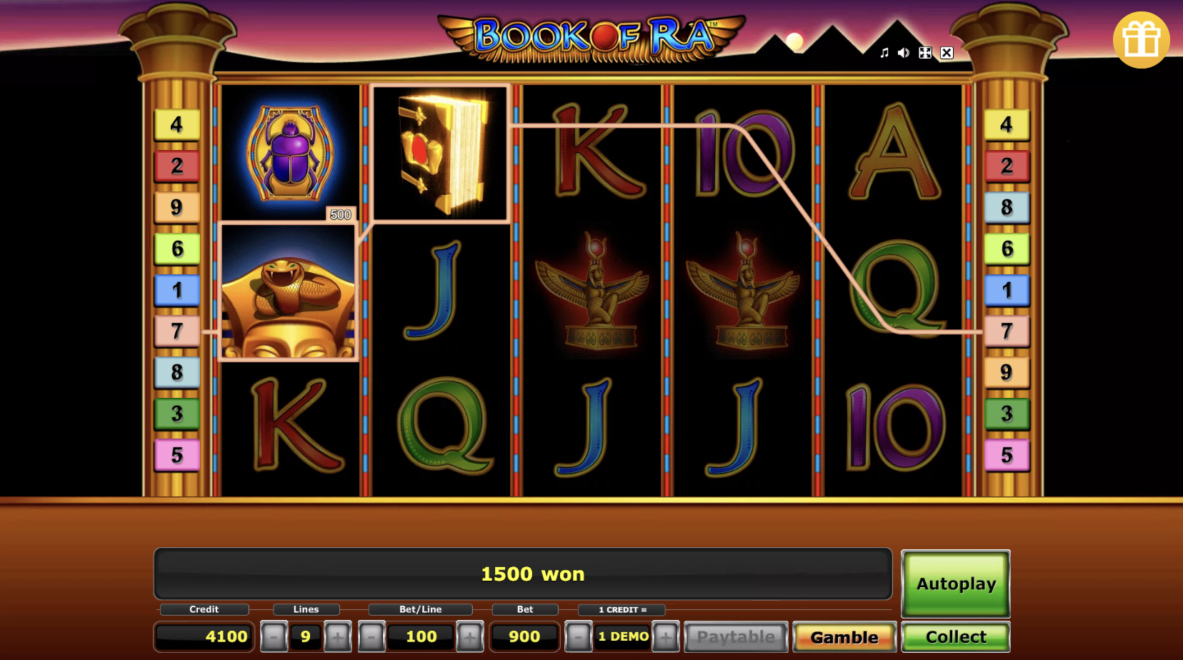 Π‘ΠΊΡΠΈΠ½ΡΠΎΡ Book of Ra Deluxe 10